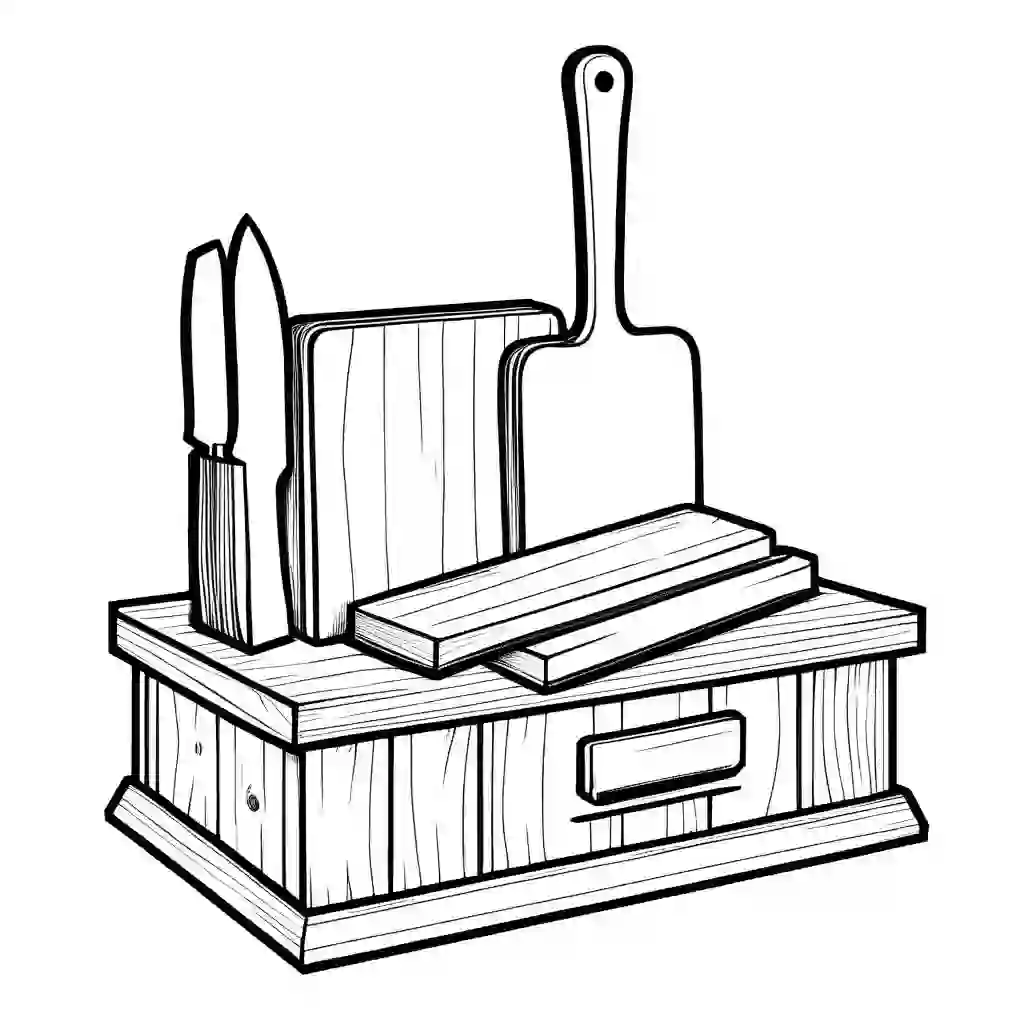 Butcher block coloring pages